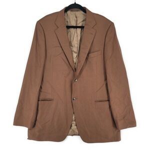 Napoli Nordstrom 44X Cashmere Blazer Brown GUC Quiet Luxury Academia Made in USA